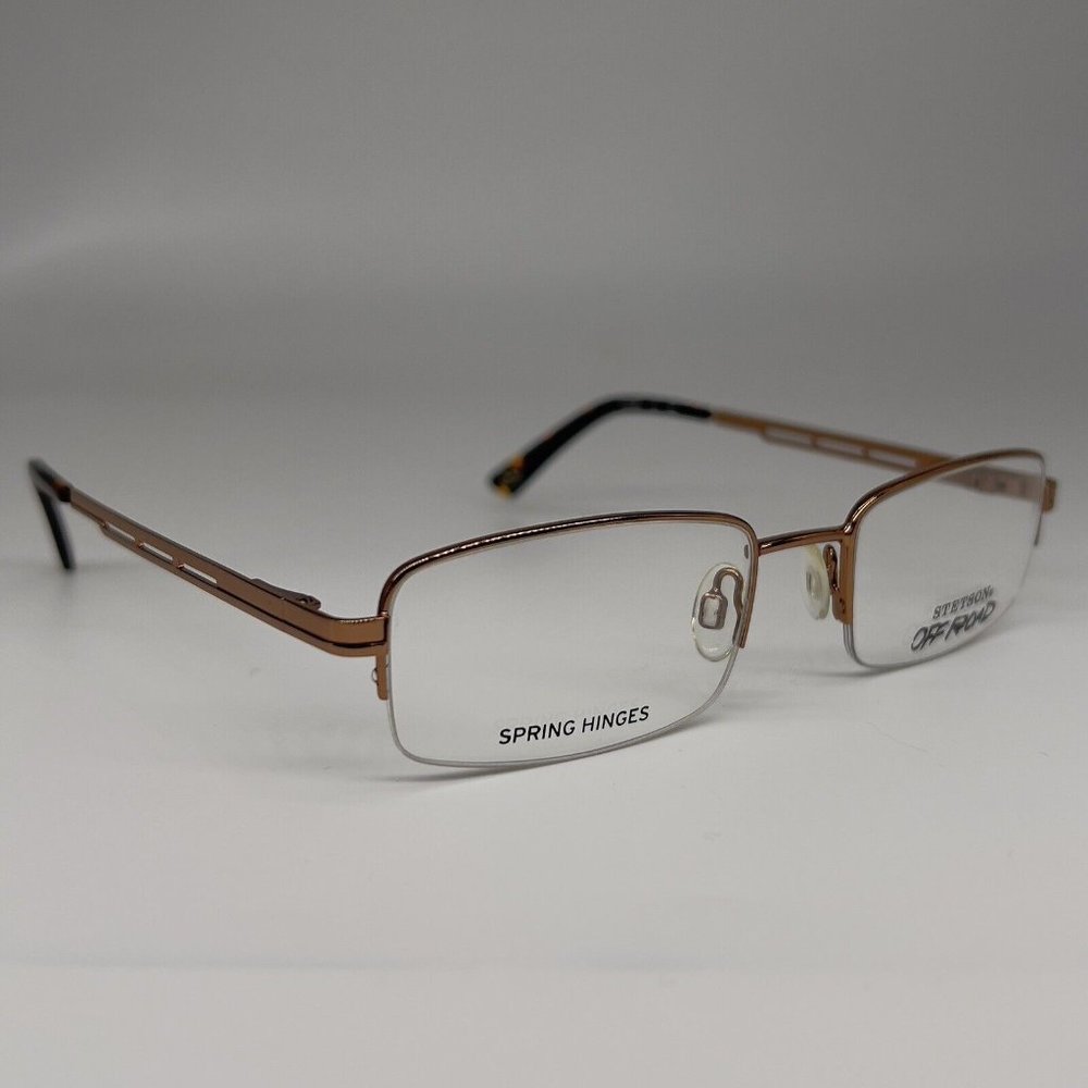 Stetson OFF ROAD 5042 0115 097 Half Rim Eyeglass Frames Brown Copper 51-18-140